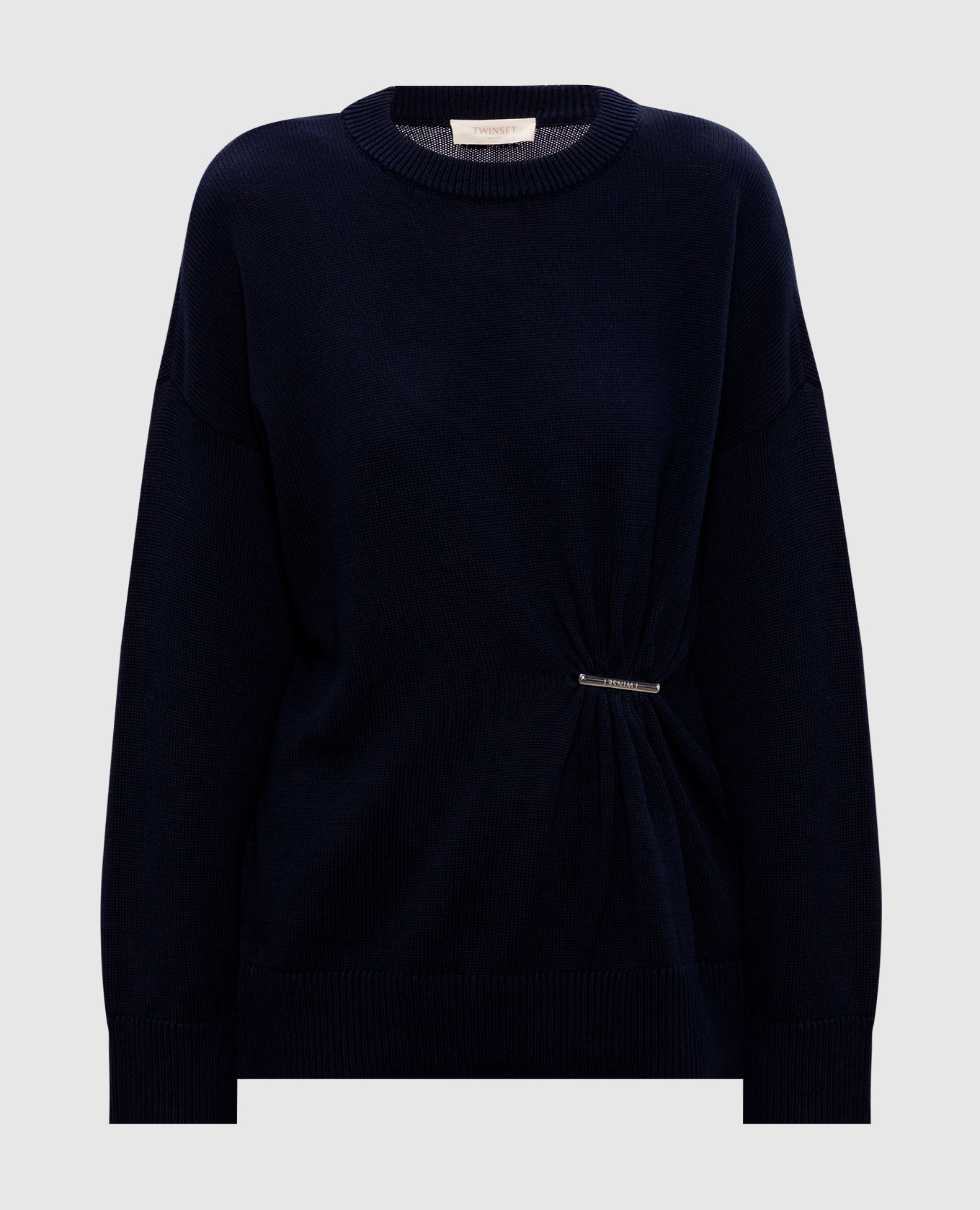 Blue sweater with logo