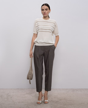Peserico White top with monil chain A99088F149234S
