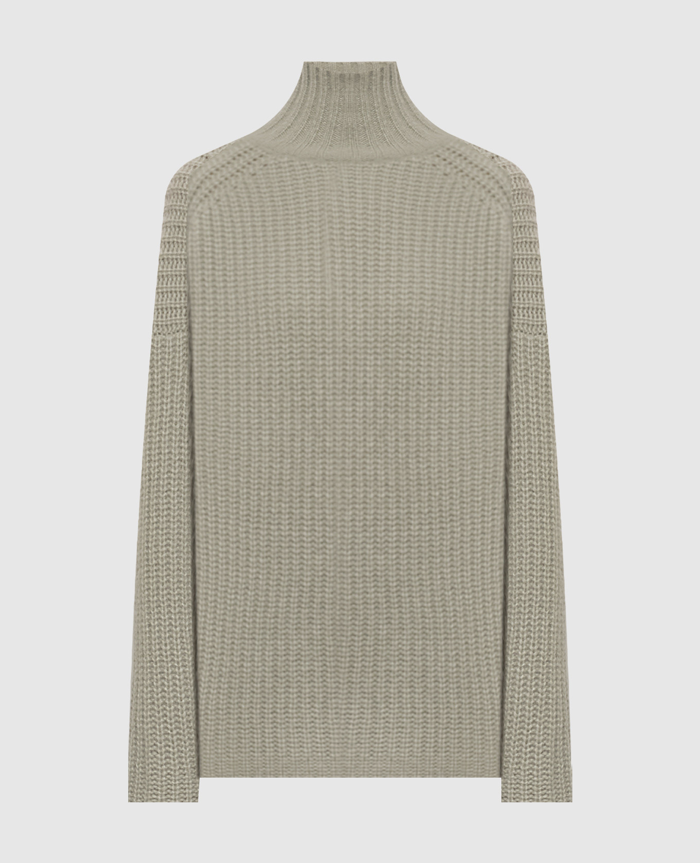 Green cashmere and silk sweater