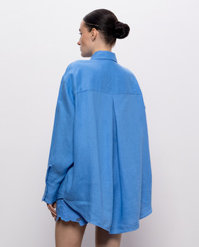 Ermanno Scervino Life Blue linen shirt D484K305ZQR