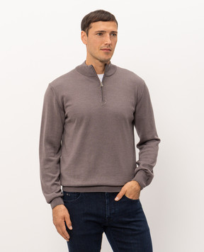 Cashmere&Whiskey Brown wool, silk and cashmere jumper 477