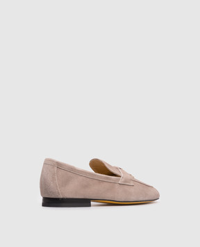 Doucal's Gray suede loafers with pendants DD8693MAENUY278