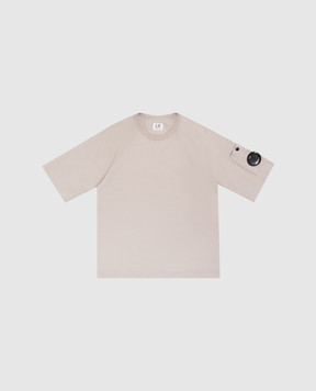 C.P. Company Children's gray T-shirt with logo patch CMM00RLAA171014