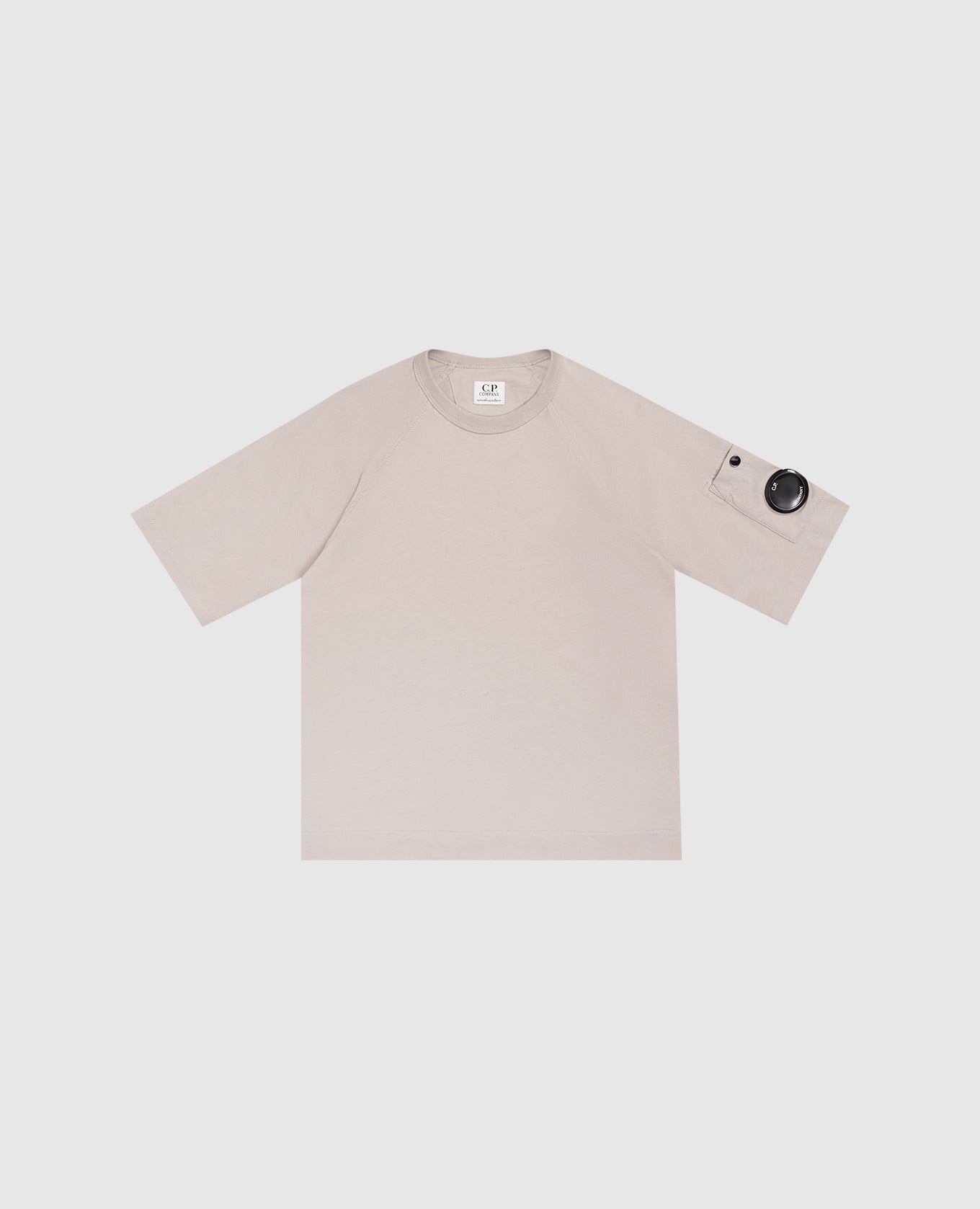 Children's gray T-shirt with logo patch