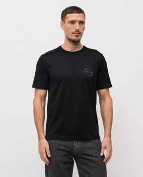 Stefano Ricci Black T-shirt with monogram logo MNH6105110TE0001