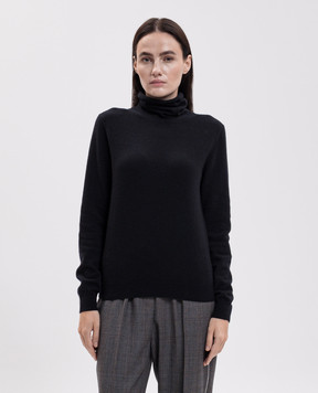 Peserico Navy blue wool and cashmere turtleneck A99979F14K09470