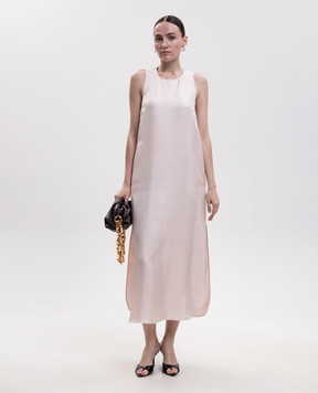 Loulou de Saison Paloma pink silk dress PALOMA