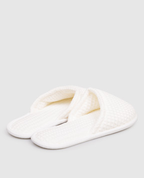 L'appartement Mia white slippers MIASLIPPERS