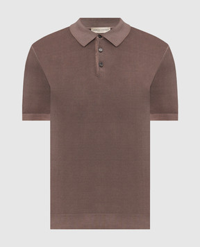 Cashmere&Whiskey Brown cotton polo shirt M54268052