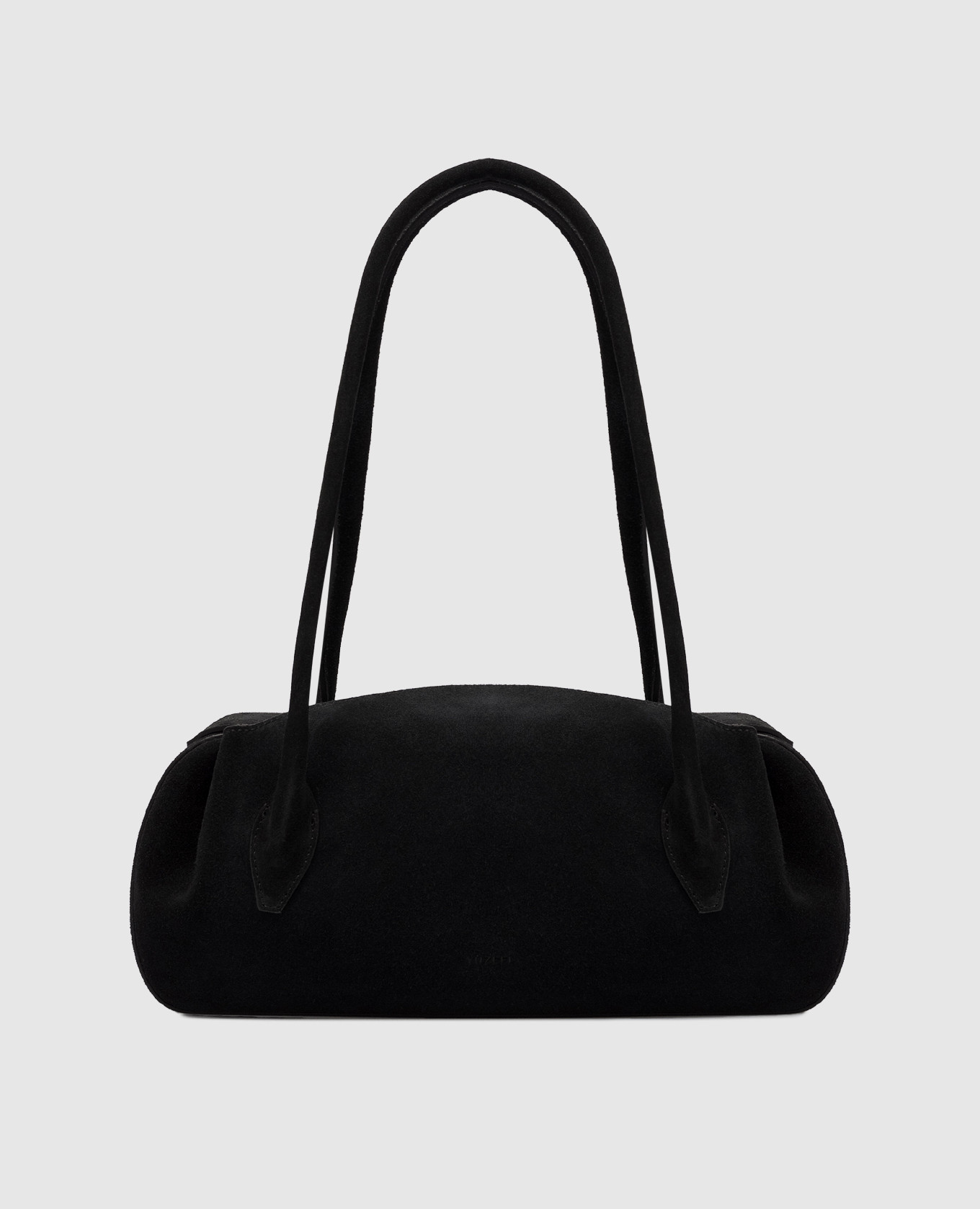 

Oyster black suede baguette bag YUZEFI