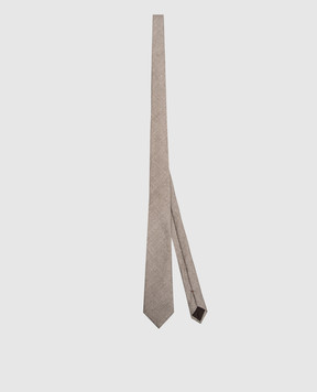 Peserico Beige wool tie with a pattern R73001C002732