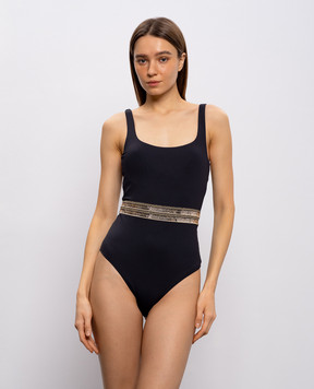 Twinset Black swimsuit with sequins 261LBMG00