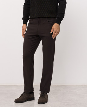 Stefano Ricci Brown pants with a patch MFT63B0091TR172P