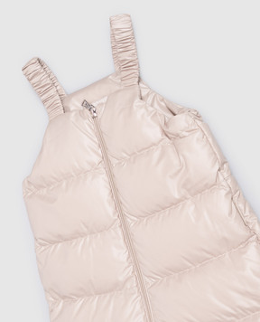 Moncler ENFANT Deidre beige children's down set with jumpsuit and down jacket L29511F00001597YX