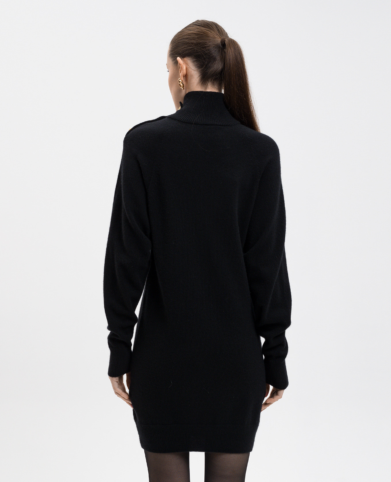 

Black cashmere and wool dress Balmain
