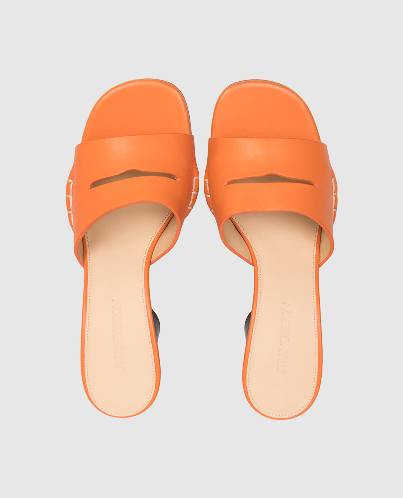 

Orange leather mules JW Anderson