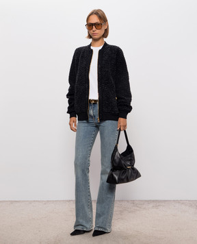 Balmain Blue flared jeans with logo patch PA0000000008