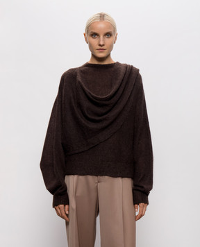 Dondup Brown wool sweater with a smell DT429M01012D002