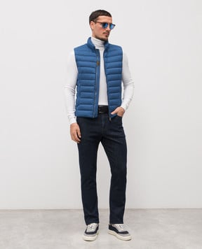 MooRER Calaf blue down vest CALAFS3