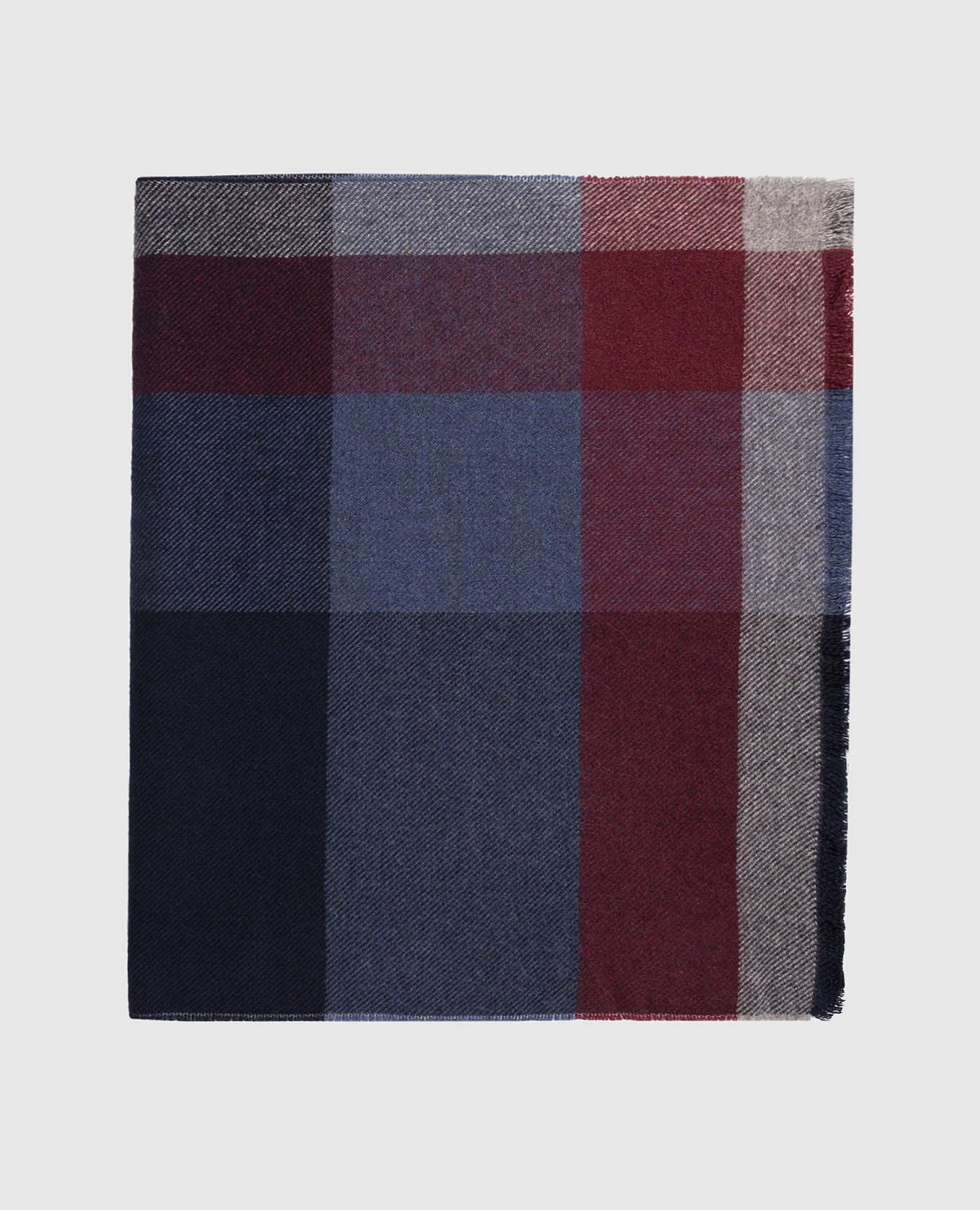 Blue wool and cashmere scarf