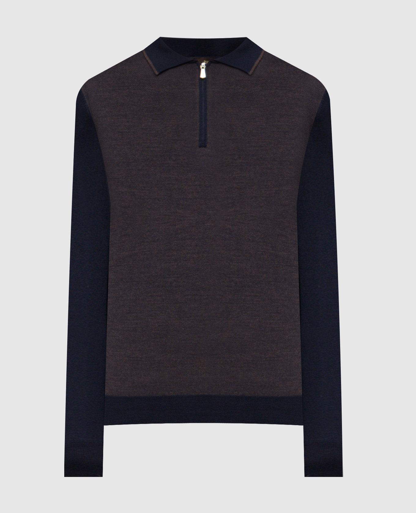 

Blue wool polo shirt Enrico Mandelli