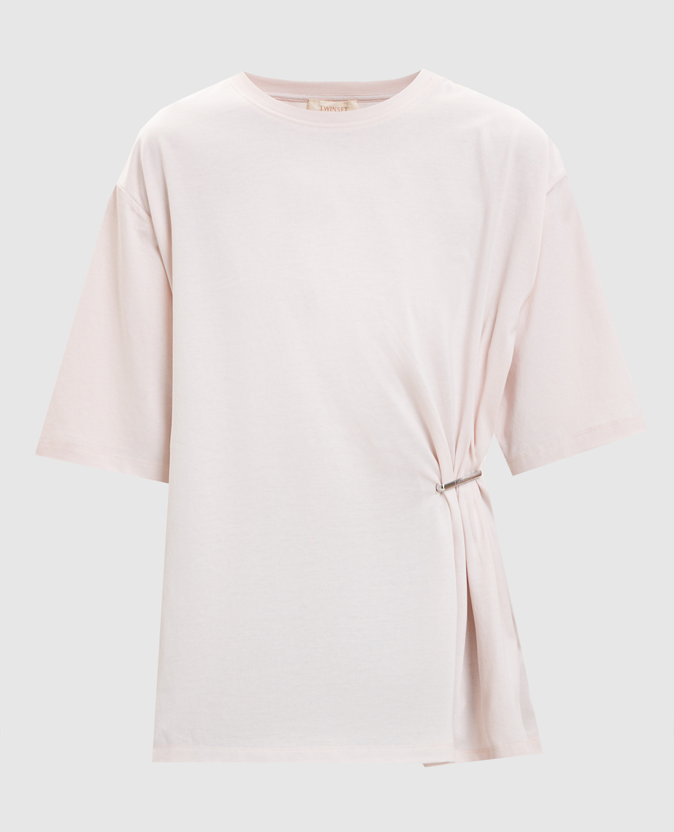 

Pink t-shirt with drape Twinset