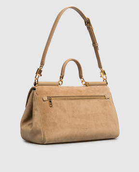 Dolce&Gabbana Brown suede bag My Sicily BB7782BO903