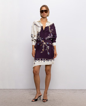 Versace Ivory skirt with Stolen Jewels print 10258201A18636
