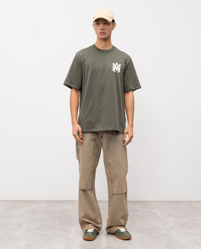AMIRI Green T-shirt with monogram print AMTOJR1046