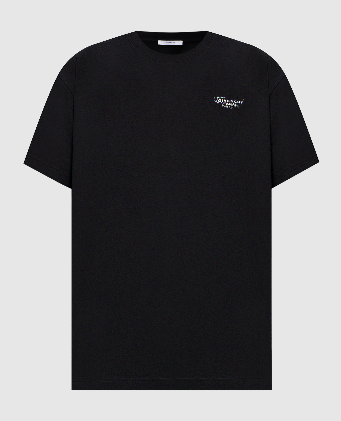 Black t-shirt with logo print