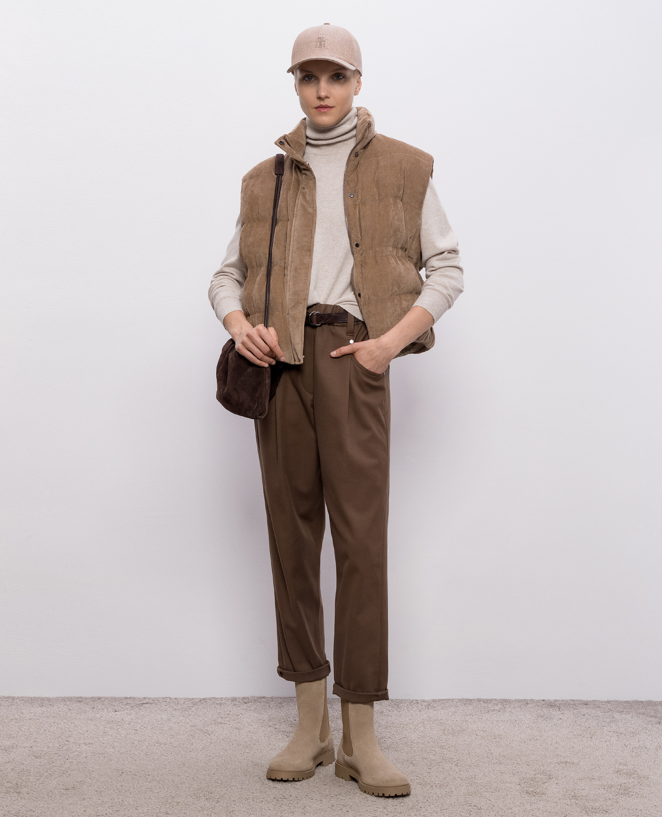 Beige cashmere turtleneck Brunello Cucinelli 2