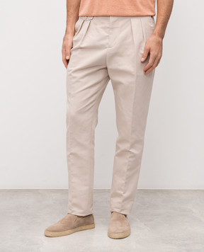 Brunello Cucinelli Beige linen pants MH253M5030