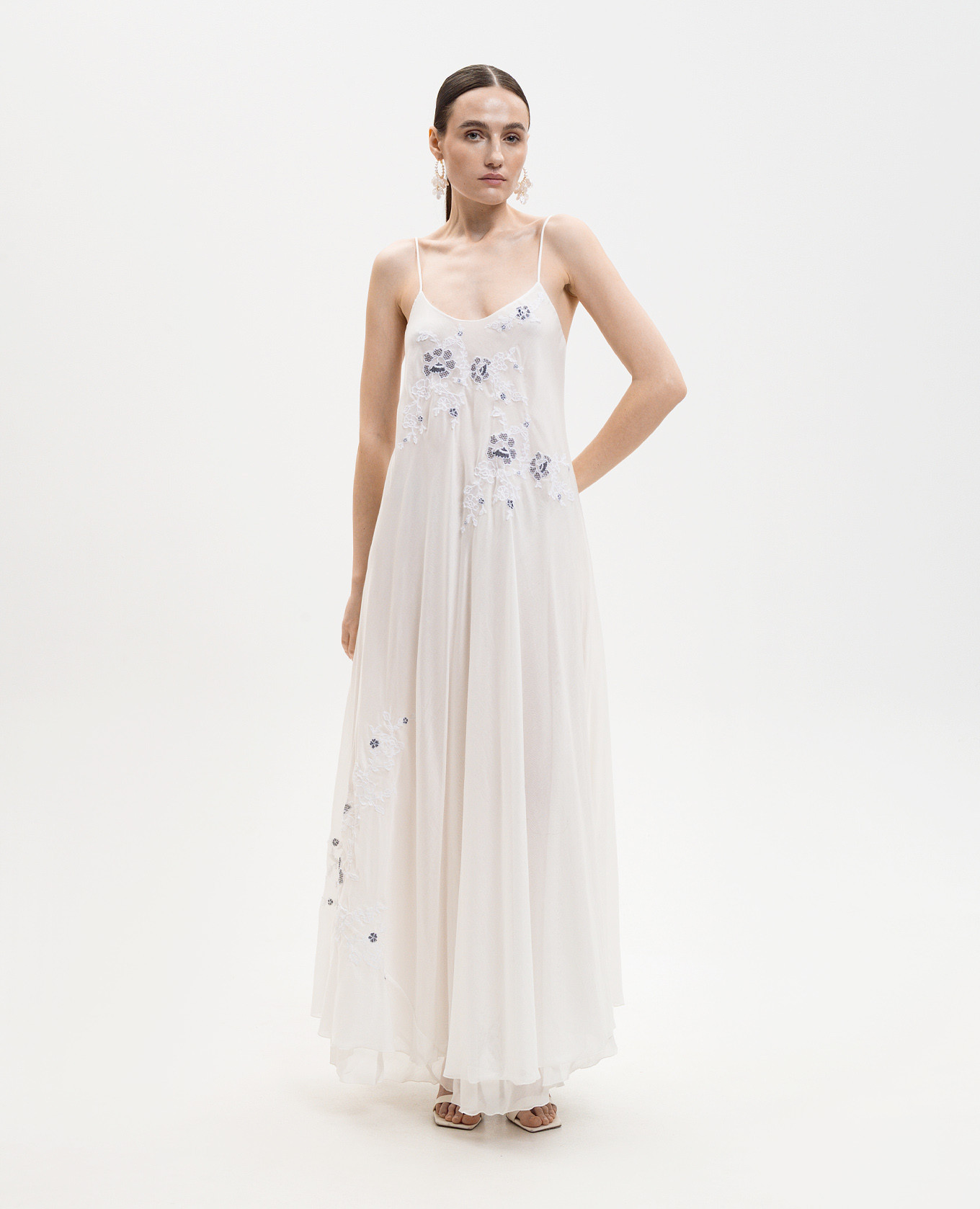 

White dress with silk Ermanno Scervino Life
