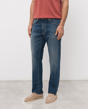 Peserico Blue jeans with a worn effect R54717L86Q04291
