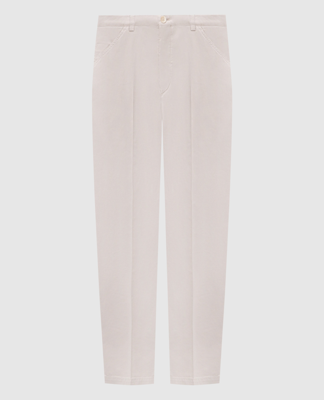

Beige cotton pants Brunello Cucinelli