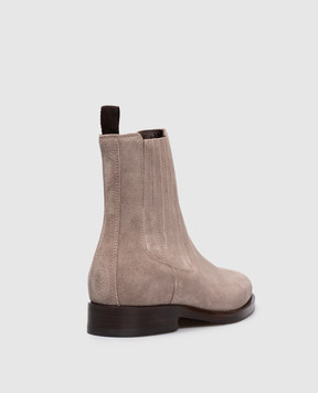 Brunello Cucinelli Beige suede chelsea boots MZUDERV740