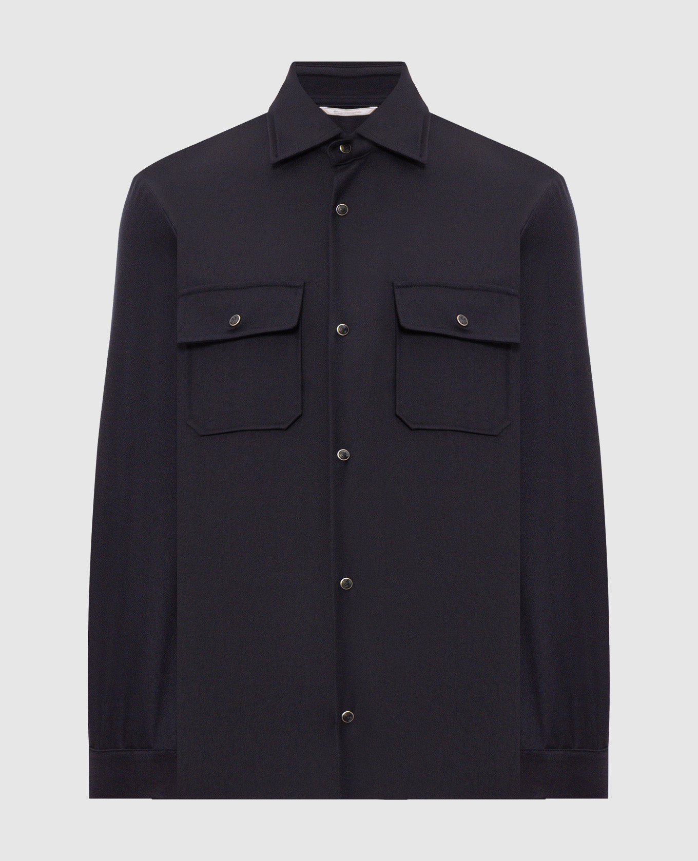 Blue wool and silk shirt