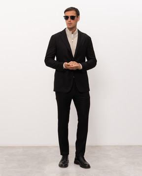 Enrico Mandelli Black wool and cashmere suit A9AL035804