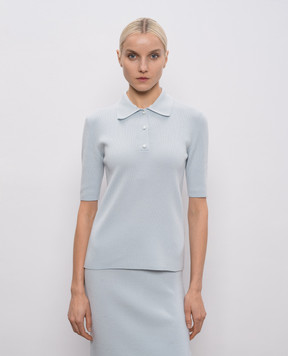 Jil Sander Blue wool polo shirt J02GL0115J14830