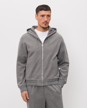 Mackage MATEA-K gray striped sports jacket MATEAK