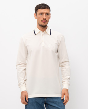 Dolce&Gabbana Ivory polo with DG monogram embroidery G8SW0ZHU7WZ