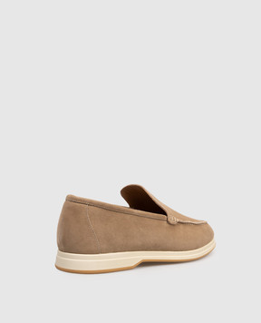 Enrico Mandelli Beige suede loafers 0YACHT7415