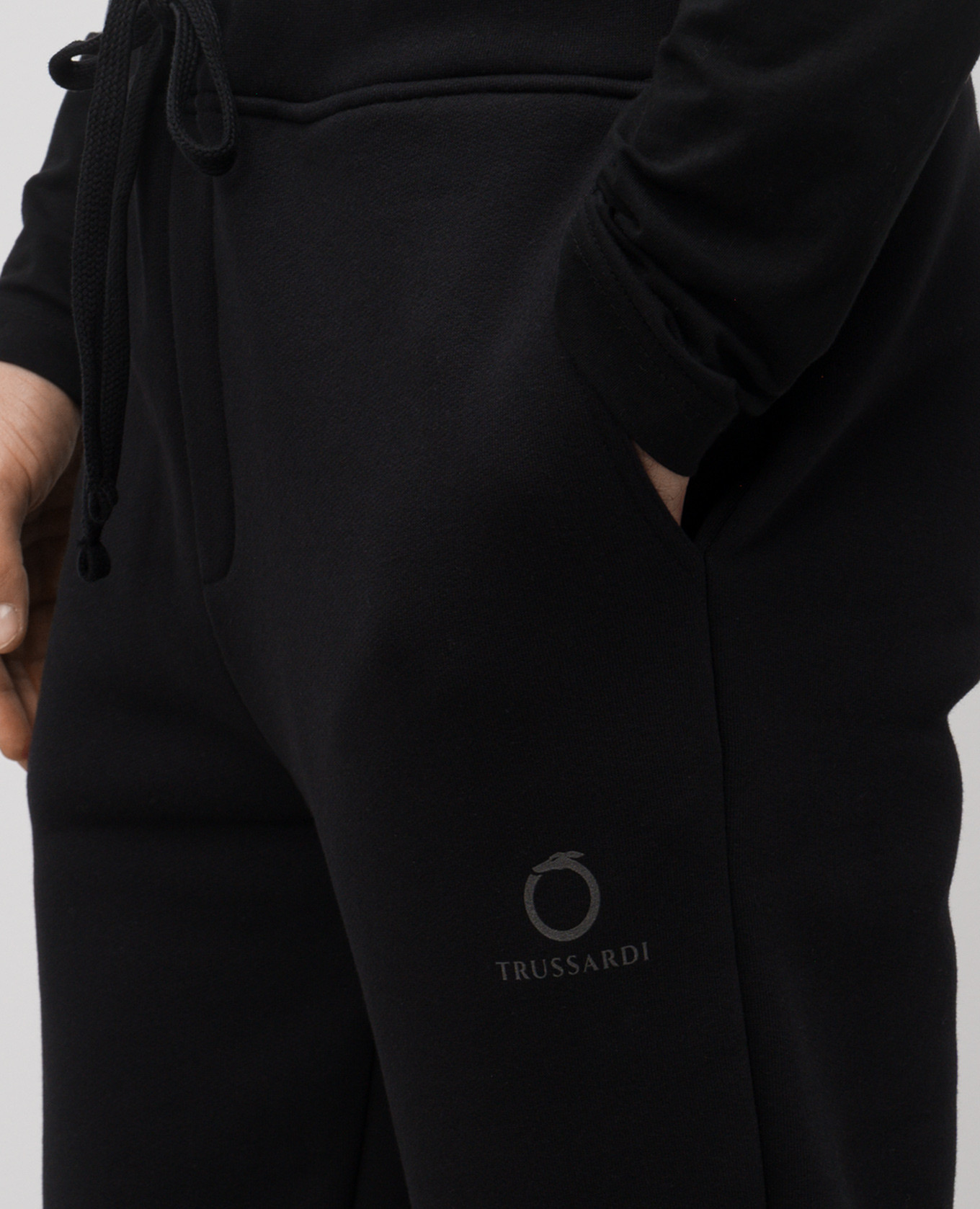 

Black insulated sweatpants with logo Trussardi