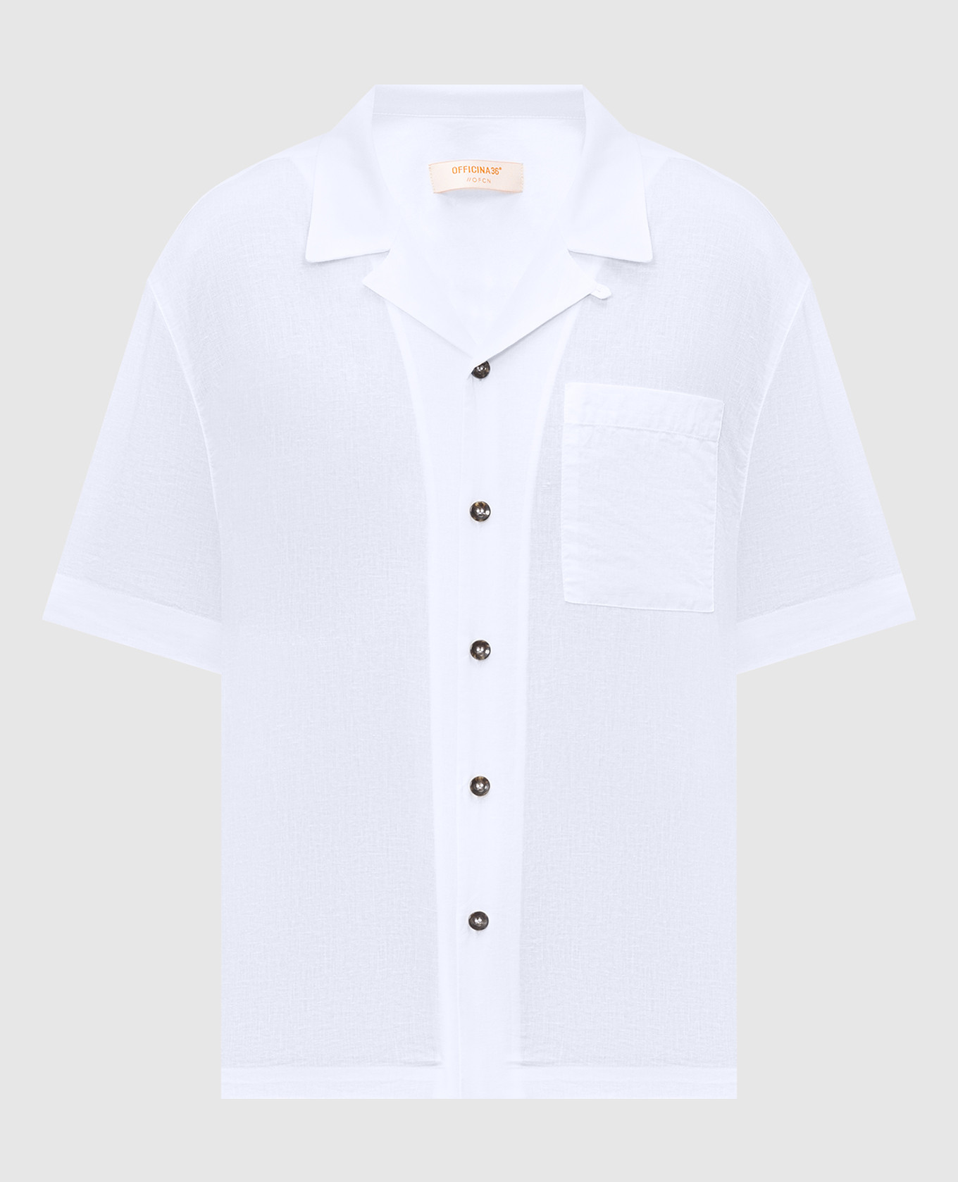 Blue shirt with linen