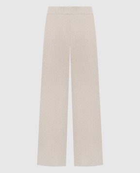 Peserico Beige wool pants with lurex A94116F129U470