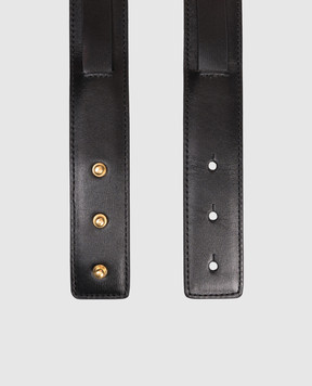 Balmain Black leather belt FN1WJ196LSLX
