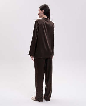 Dore & Rose Brown silk pajamas PREMIUMSILKPJ