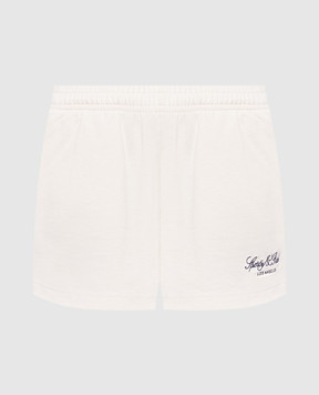 Sporty & Rich Vendome LA beige shorts with logo embroidery SH03776269WH37