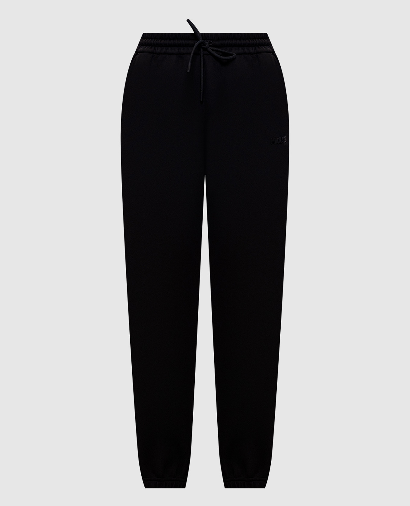 Nev black joggers with textured logo