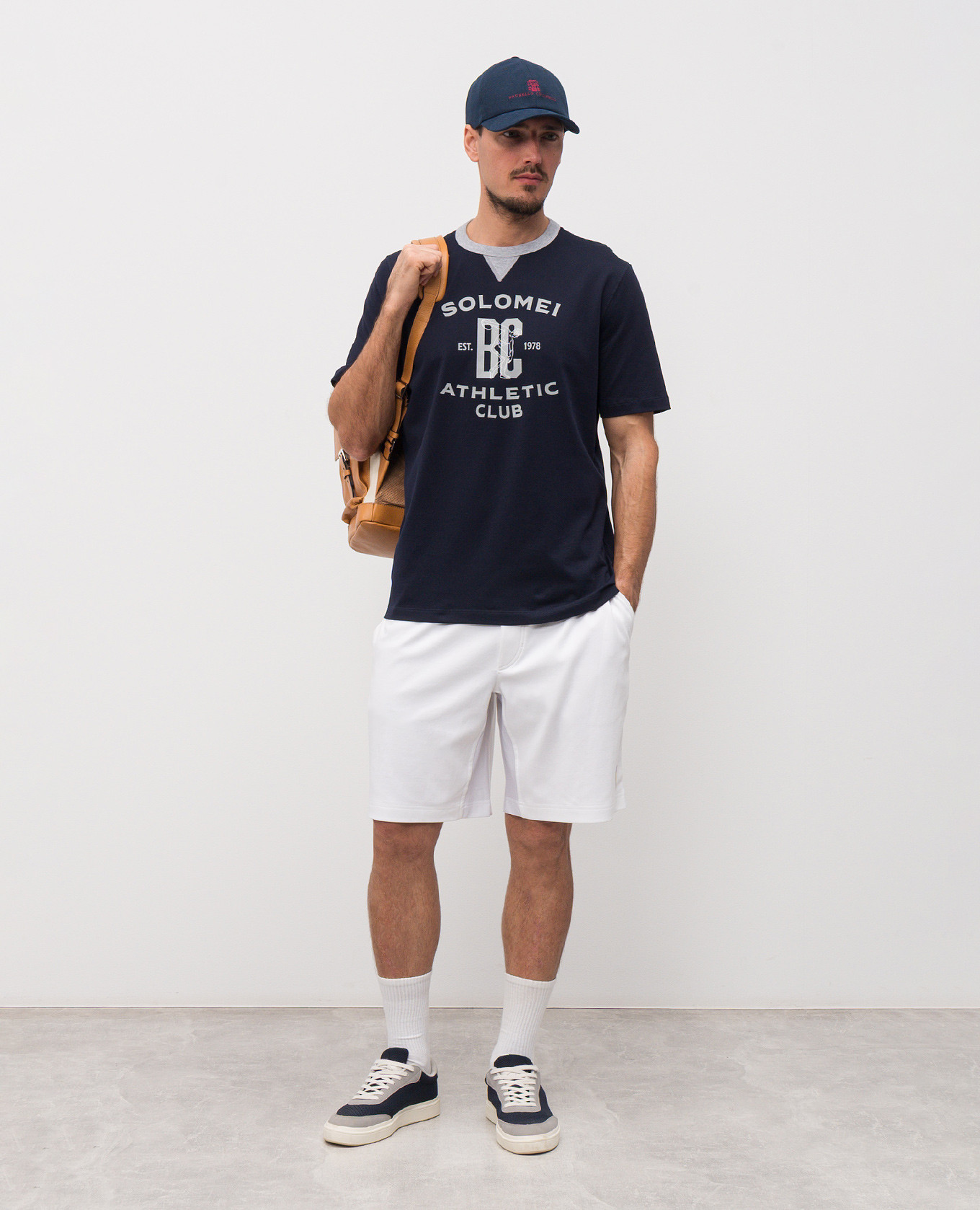 

Blue T-shirt with print Brunello Cucinelli